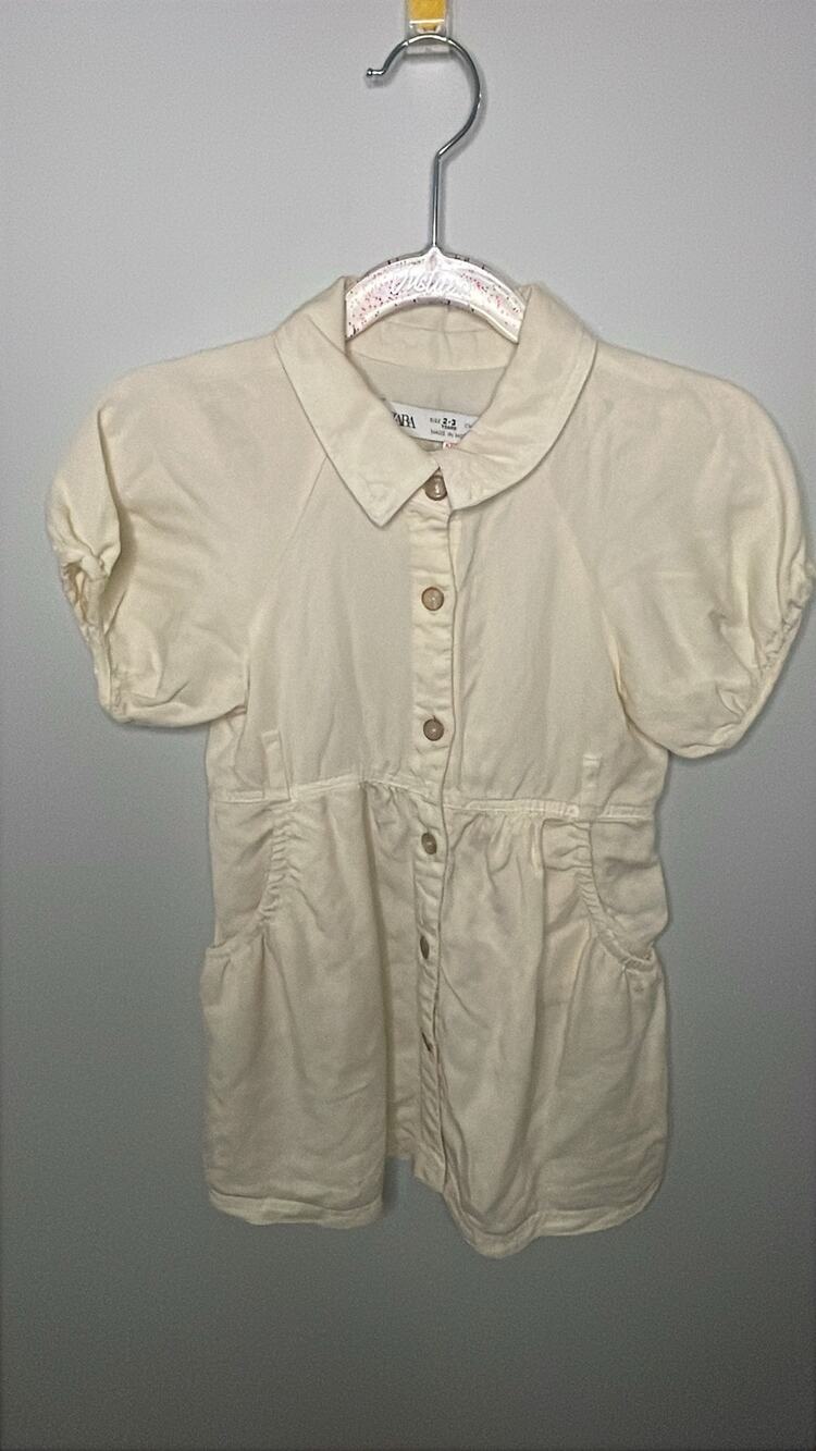 Zara Button Up Dress 2-3Y